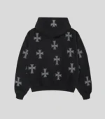 BLACK WHITE RHINESTONE HOODIE 1 1