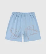 Unknown London Rhinestone Shorts Blue 3